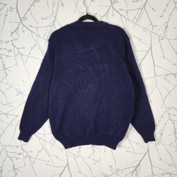 Izod VTG Large Logo Golf Graphic 100% Cotton Knit Crewneck Sweater - Picture 3 of 4